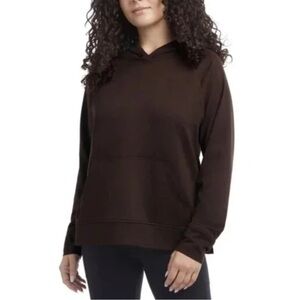 NWT women’s Danskin pullover hoodie size XL color brown buttery soft!